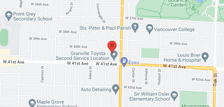 map of 1562 W 40TH AVENUE